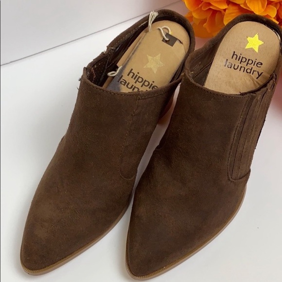 hippie laundry Shoes - HIPPIE LAUNDRY BROWN POINTED TOE OPEN BACK MULE, 7